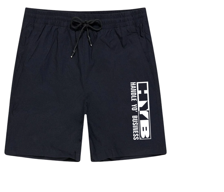 HYB KNEE LENGTH SWEATPANTS SHORTS - BLACK