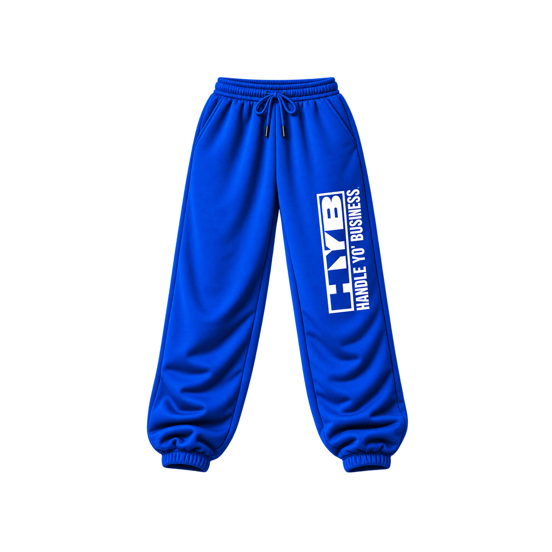 HYB SWEATPANTS BLUE LOGO STYLE