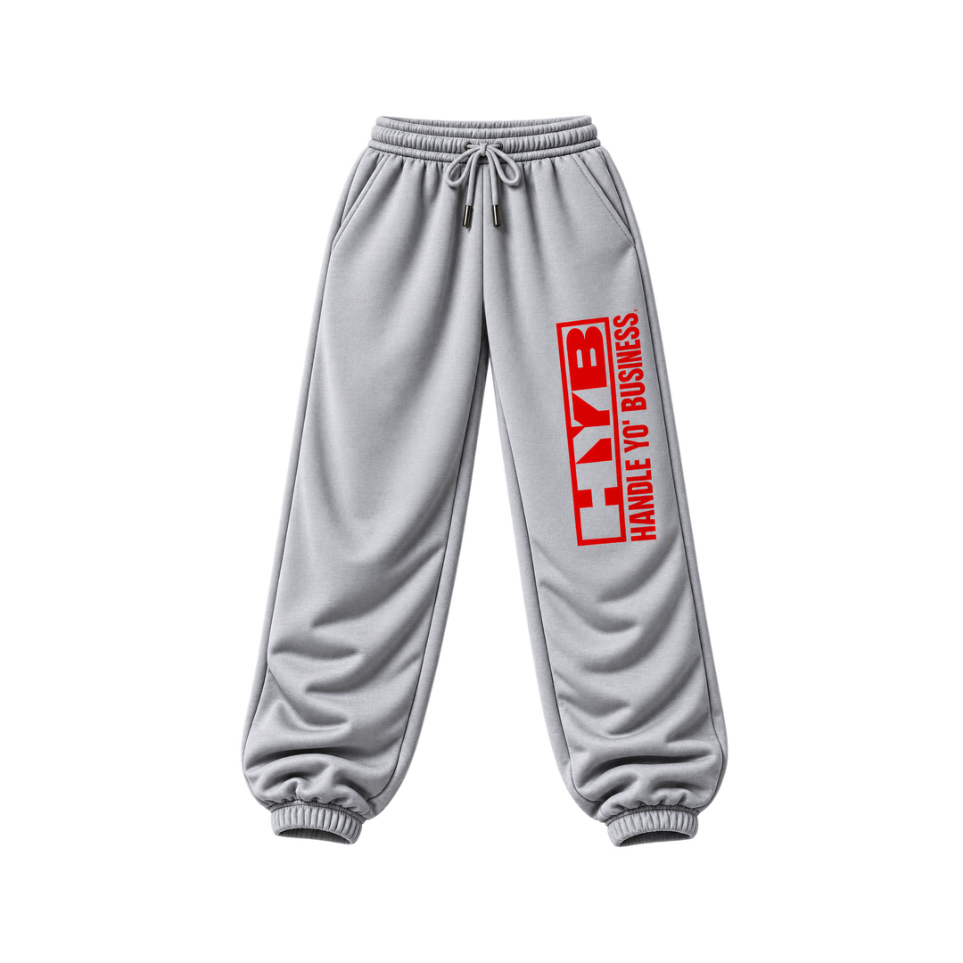 HYB SWEATPANTS GRAY LOGO STYLE