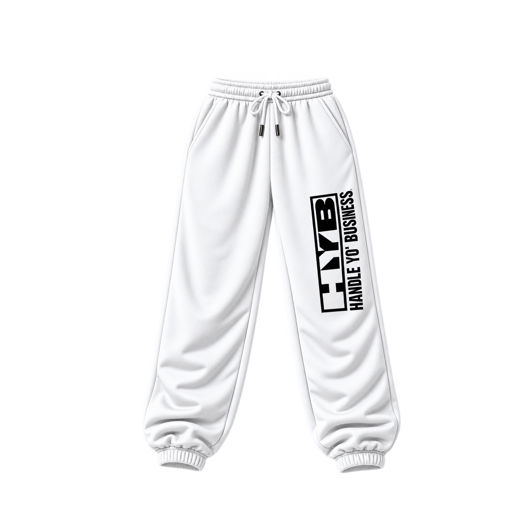 HYB SWEATPANTS WHITE LOGO STYLE