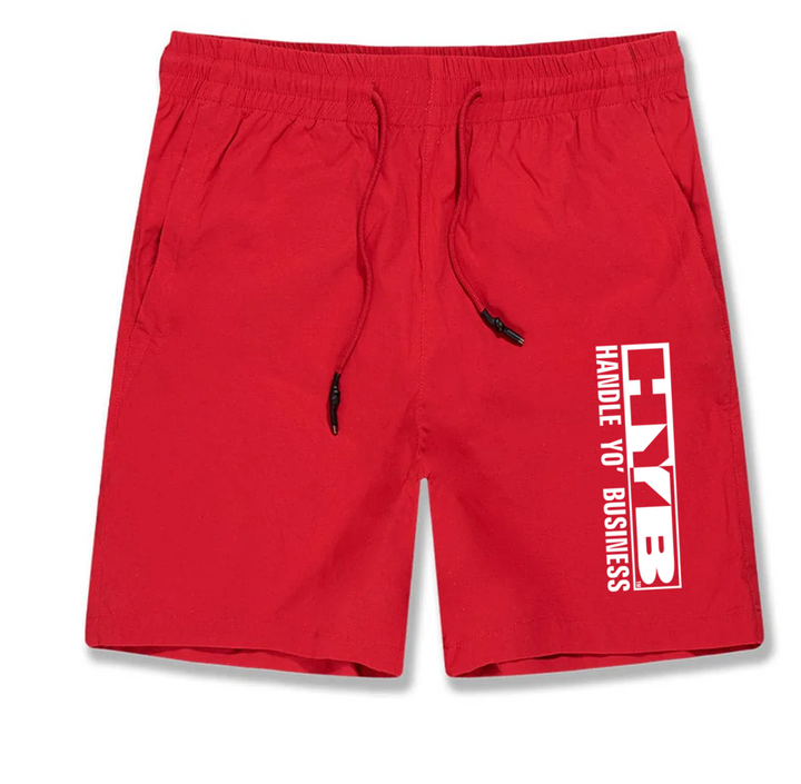 HYB KNEE LENGTH SWEATPANTS SHORTS - RED