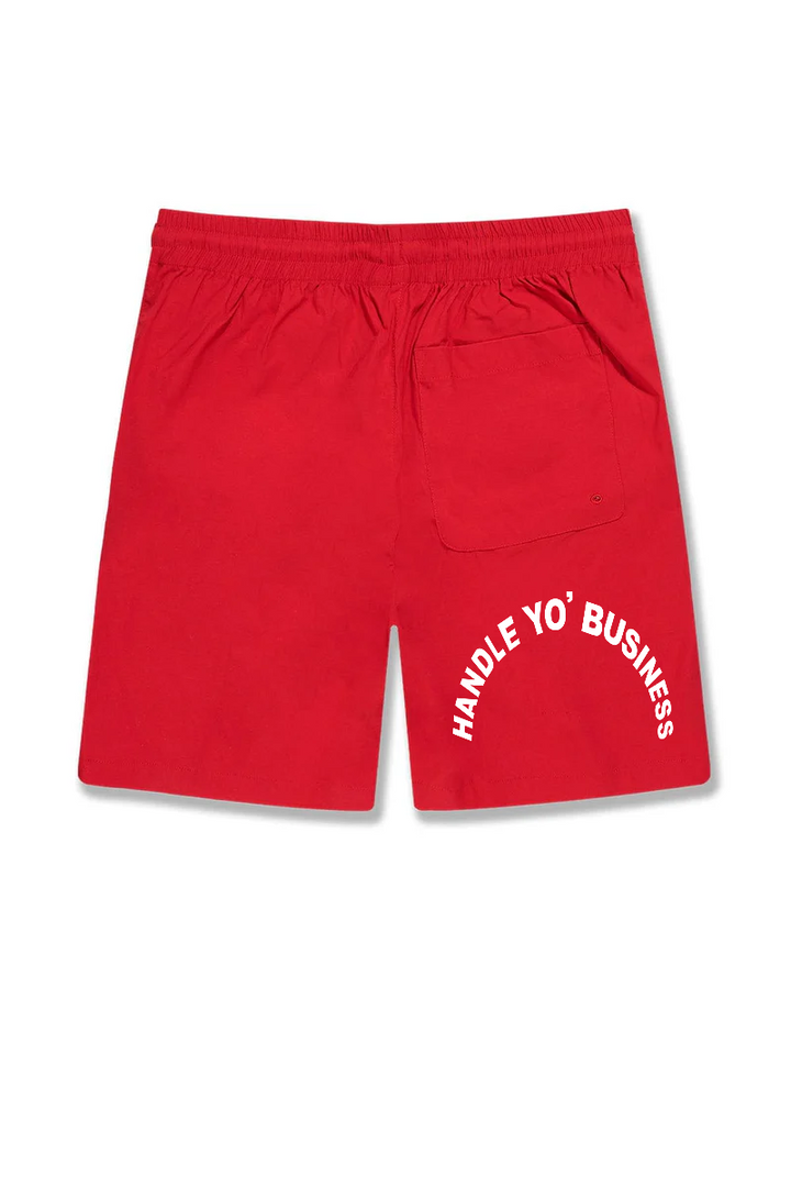 HYB KNEE LENGTH SWEATPANTS SHORTS - RED