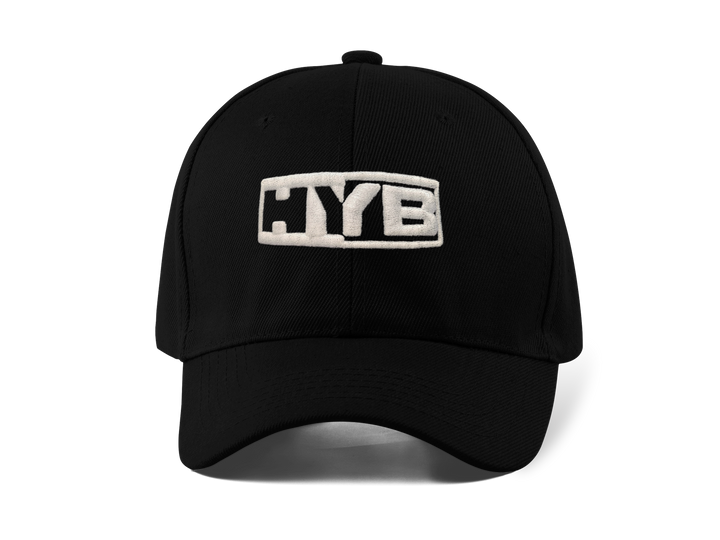 HYB Fitted Mesh Curved Cap Embroidered - Black