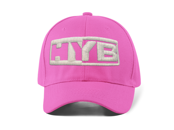 HYB Fitted Mesh Curved Cap Embroidered - Pink